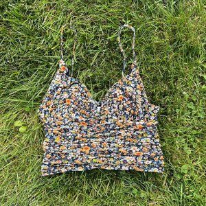 urban outfitters cropped mesh tank top cami